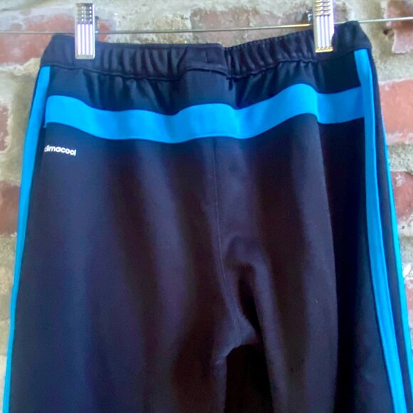 Adidas Climacool Boys Track Bottoms, Black with Blue Accents, Size S. - Picture 10 of 13